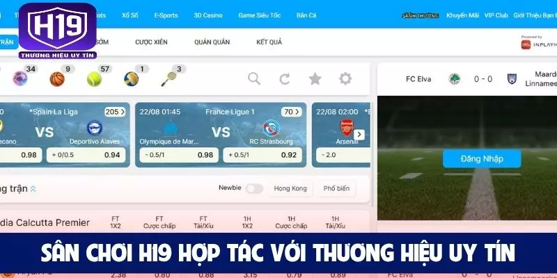 Sân chơi H19 hợp tác với thương hiệu uy tín